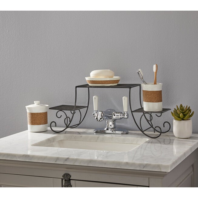 Scroll Over-the-Sink Shelf, BLACK, hi-res image number null
