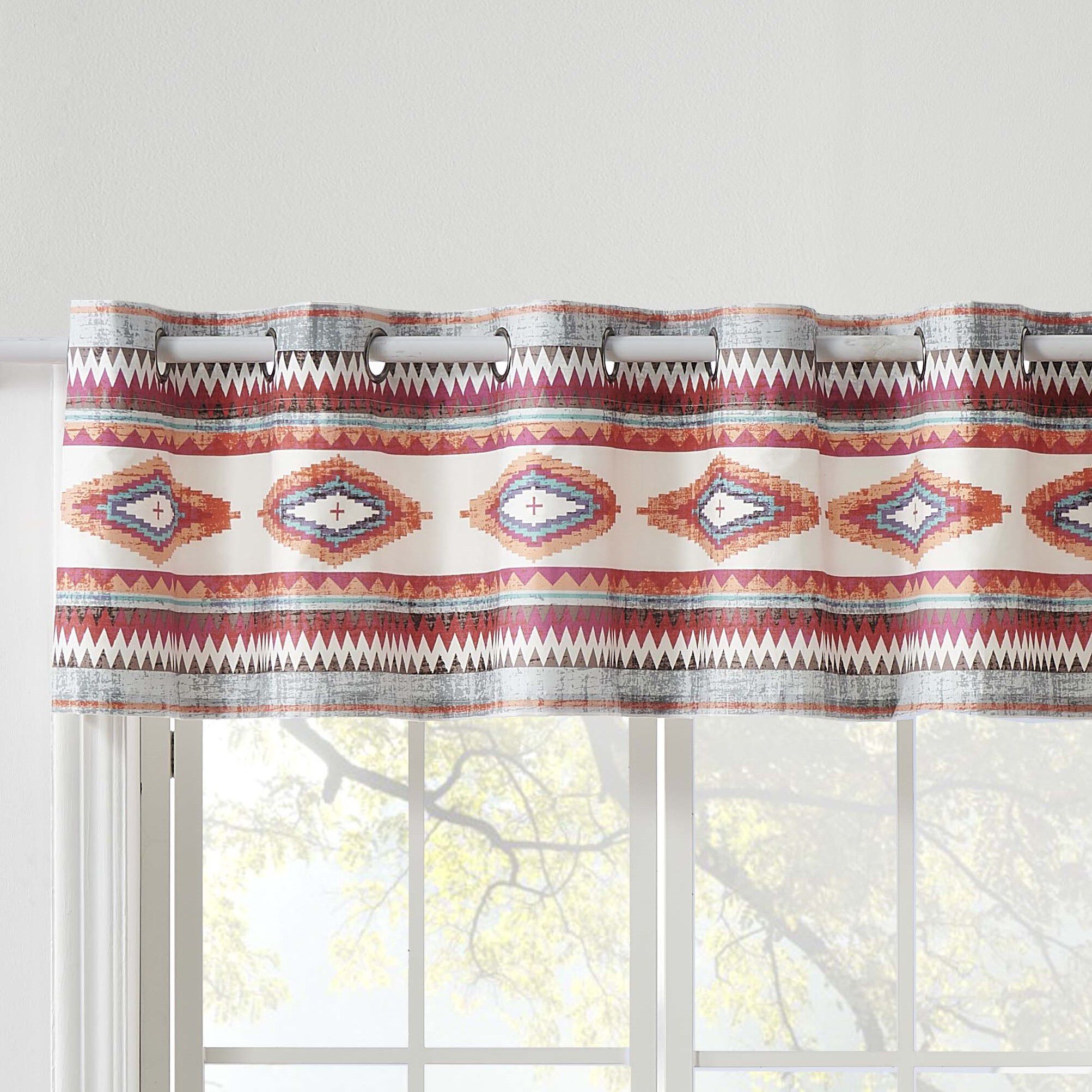 Kiva Window Treatment Valance Curtains, STONE, hi-res image number 0
