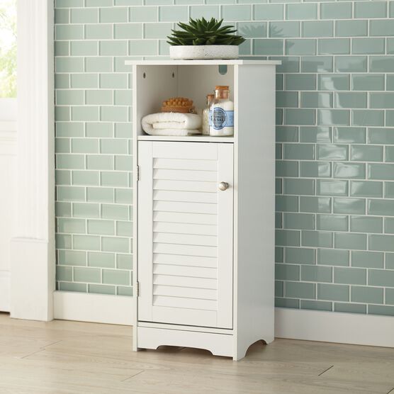 Louvre Short Cabinet With Cubby, WHITE, hi-res image number null