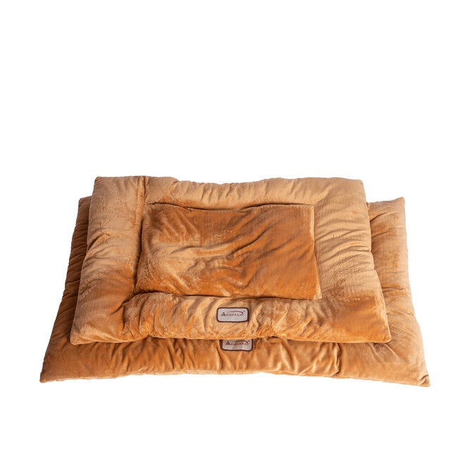Pet Bed Mat, Dog Crate Soft Pad With Poly Fill Cushion, Large Earth Brown, , alternate image number null