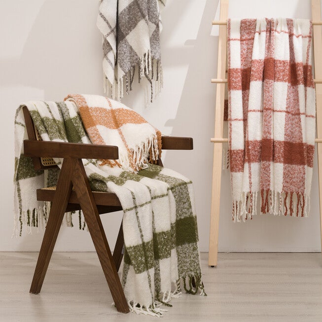Plaid Mohair Throw, , alternate image number null