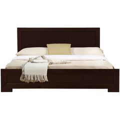 Trent Wooden Platform Bed in Walnut, Queen