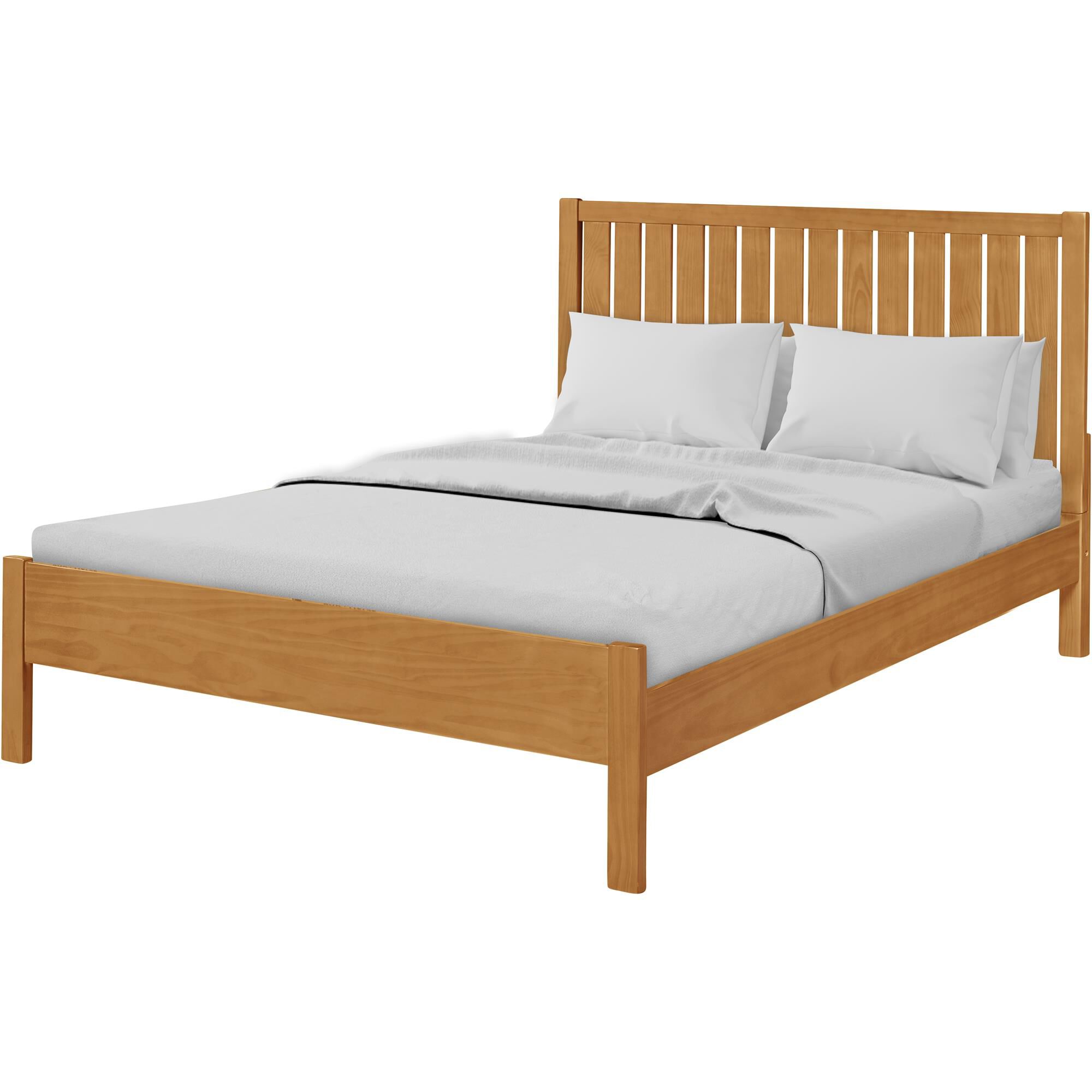 Graham Wooden Platform Bed in Black, Queen, OAK, alternate image number 2