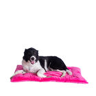 Large Pet Bed Mat , Dog Crate Soft Pad With Poly Fill Cushion, PINK, hi-res image number null