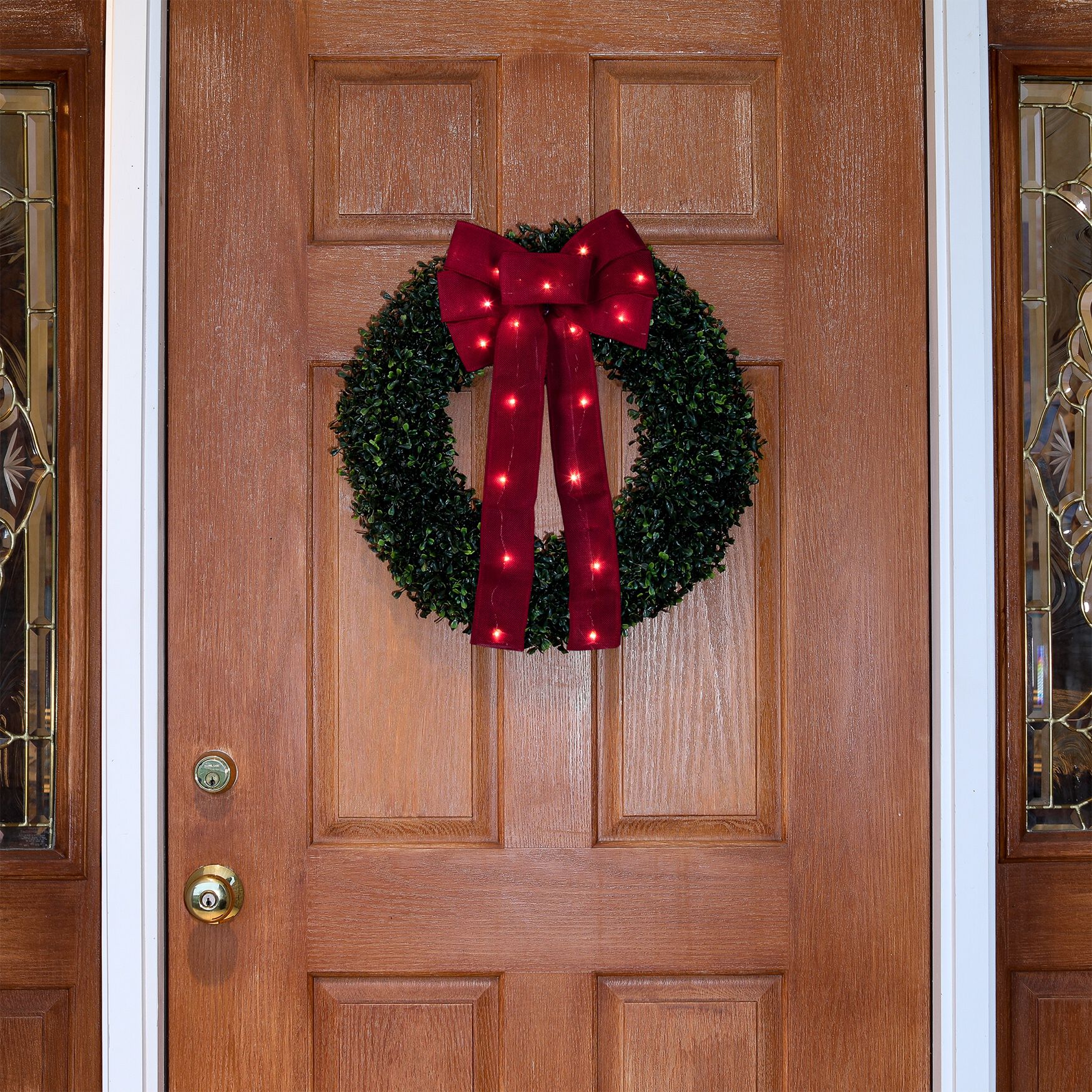 Fashionable Red LED Wired Ribbon Bow, Red | Roaman's