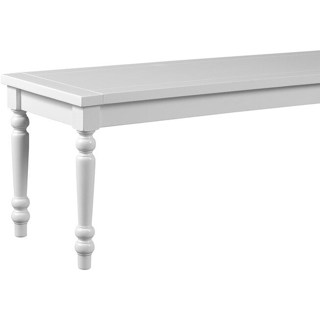 Philippe Dining Bench, White, WHITE, alternate image number 3