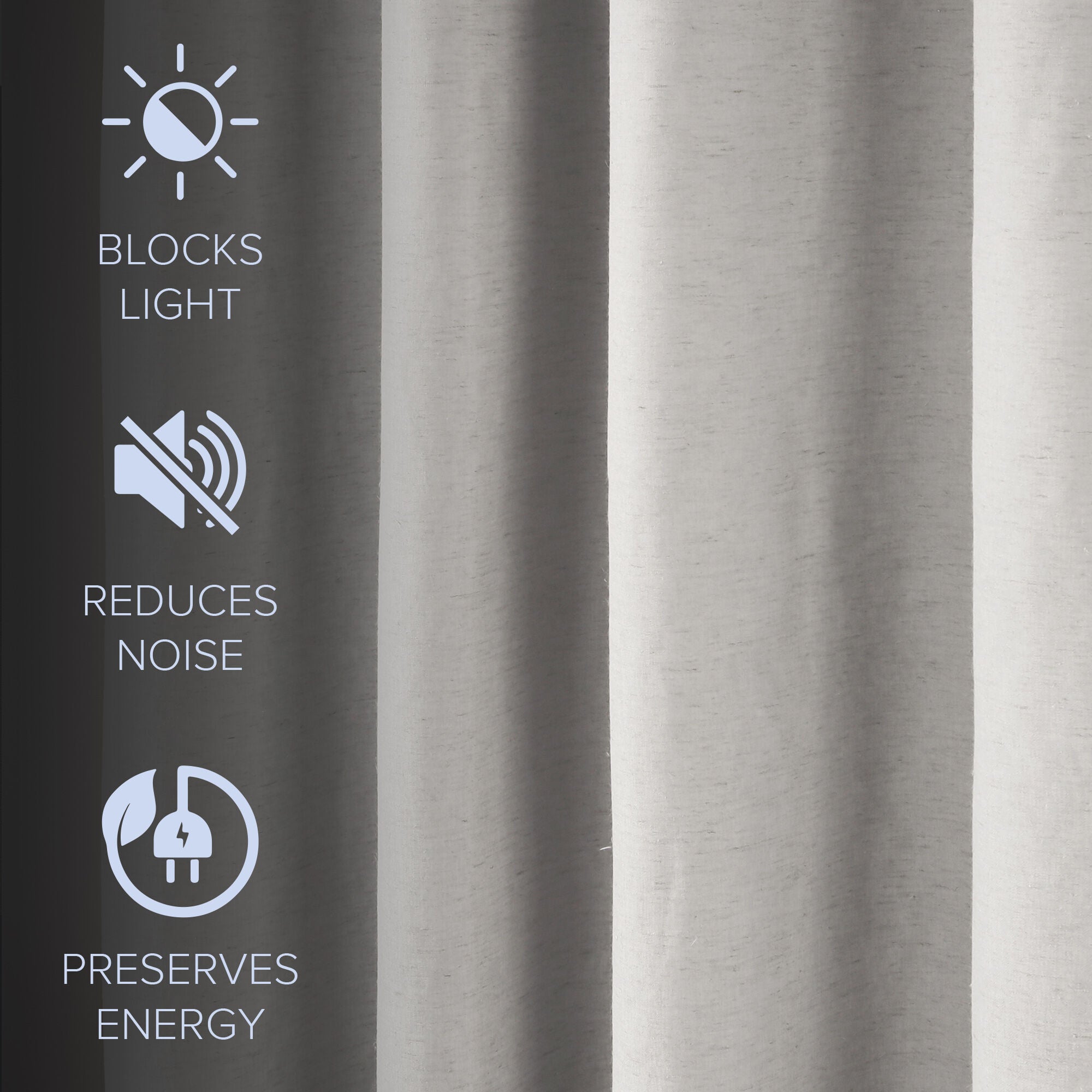 Blackout Linen Blend Grommet Panel Pair, NATURAL, alternate image number 4