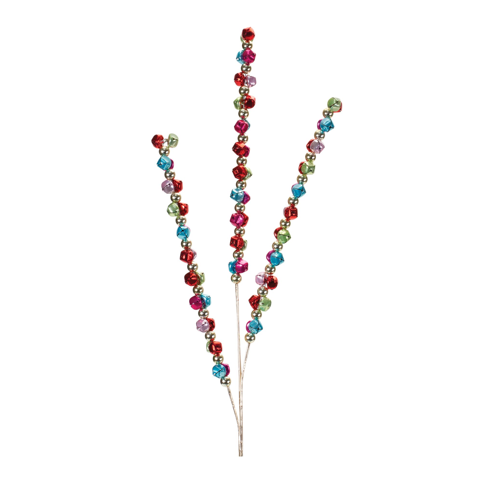 Metal Jingle Bell Spray (Set of 2), GREEN RED, hi-res image number 0