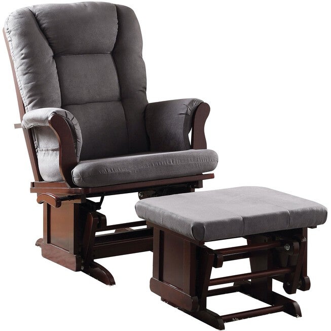 2Pc Glider Chair & Ottoman, GRAY CHERRY, hi-res image number null