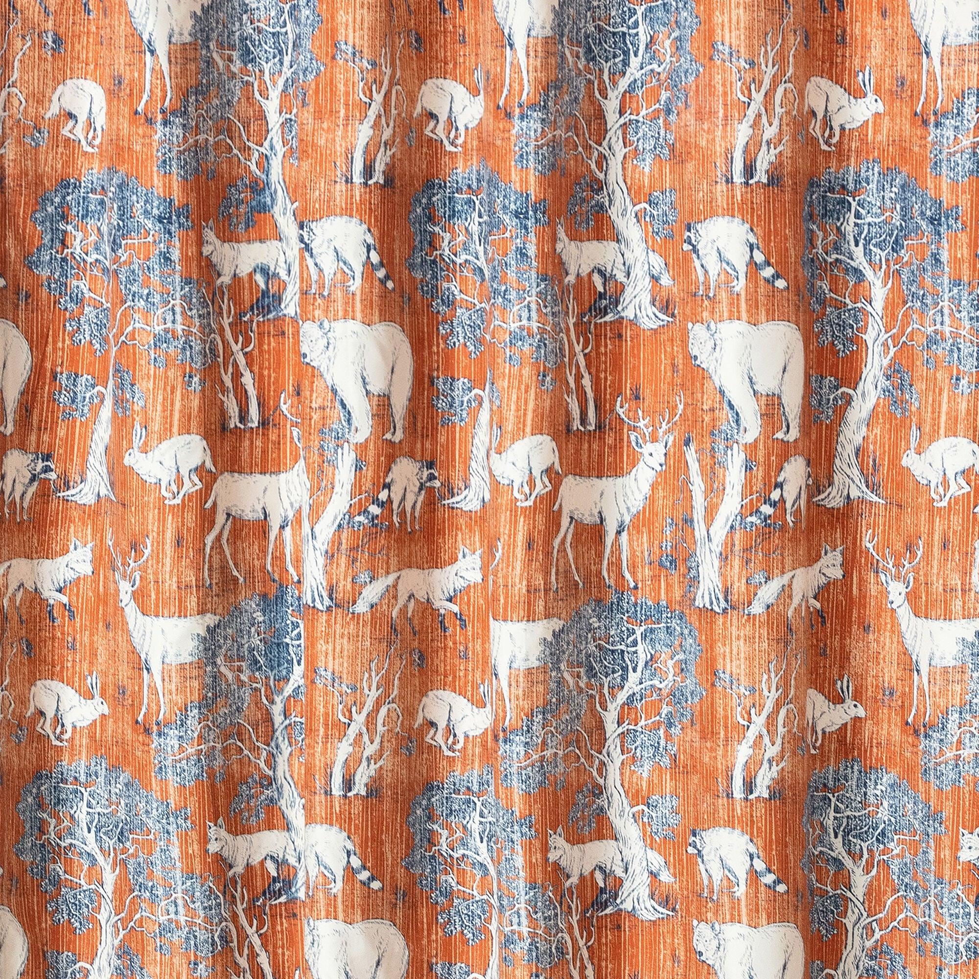 Menagerie Bath and Shower Curtain, SAFFRON, alternate image number 3