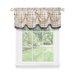 Tattersall Tuck Valance with Buttons - 58x14