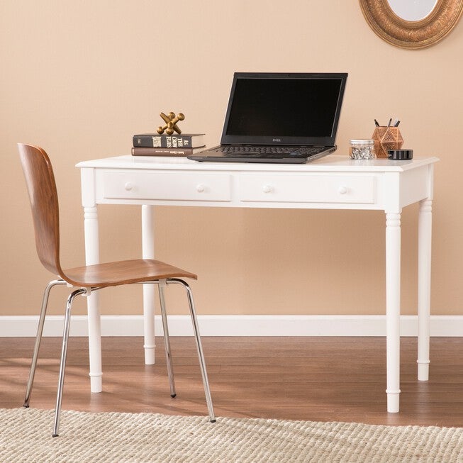 Writing 2-Drawer Desk, WHITE, hi-res image number null