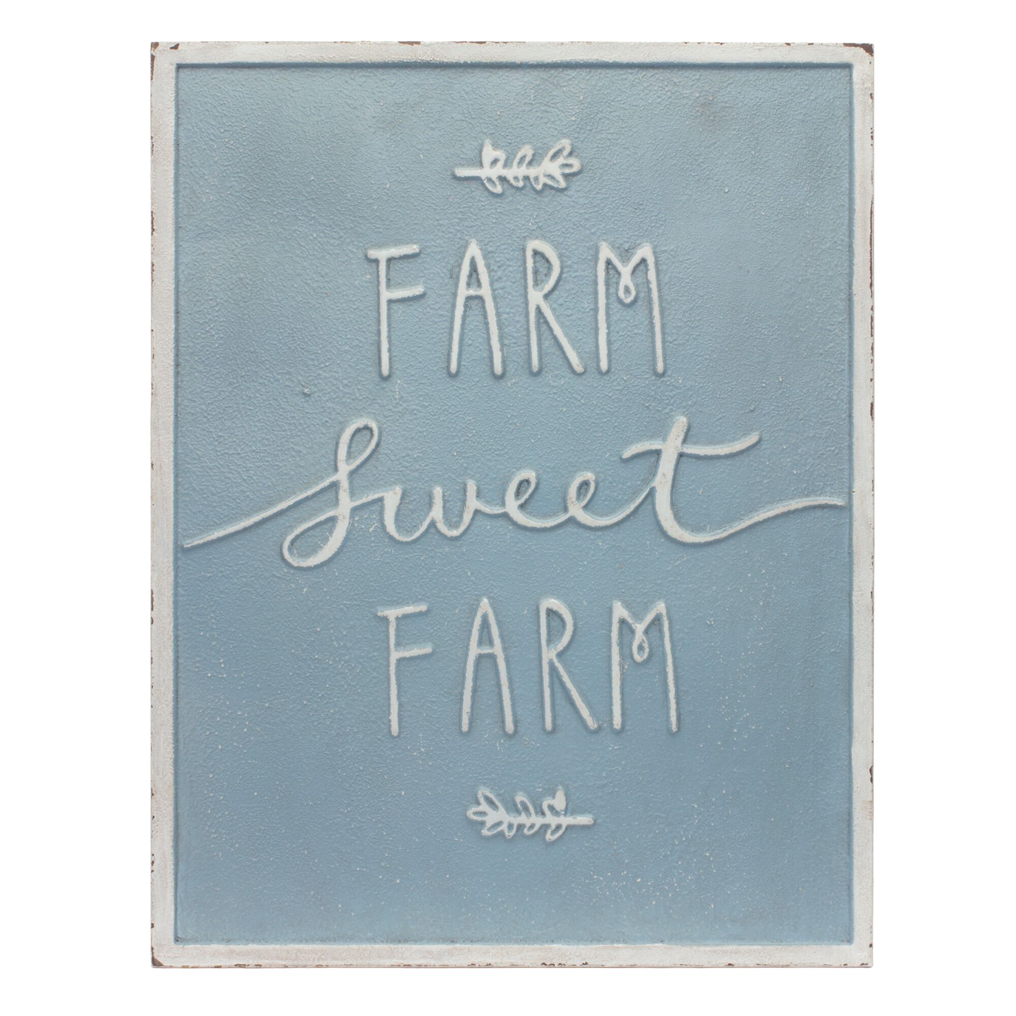 Farm Sign (Set of 2) 14 inchesL x 18 inchesH Metal, BLUE/WHITE, alternate image number 1