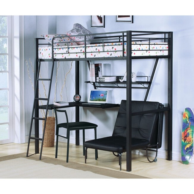Adjustable Chair (Futon), SILVER BLACK, hi-res image number null