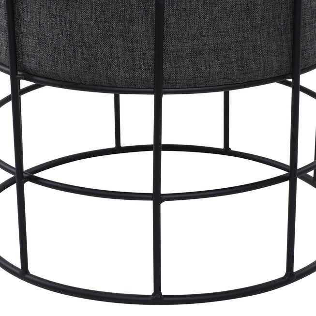 Dark Grey Metal Contemporary Stool, , alternate image number null