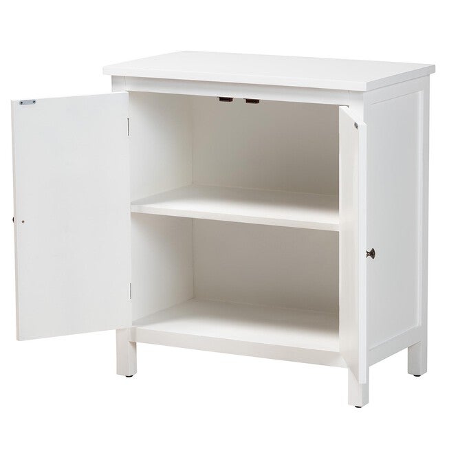 Yelena Classic And Traditional White Finished Wood 2-Door Storage Cabinet, , on-hover image number 1