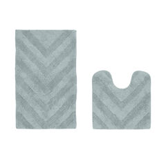 Hugo Collection 100% Cotton 2 Piece (20" X 20" | 21" X 34") Bath Rug Set