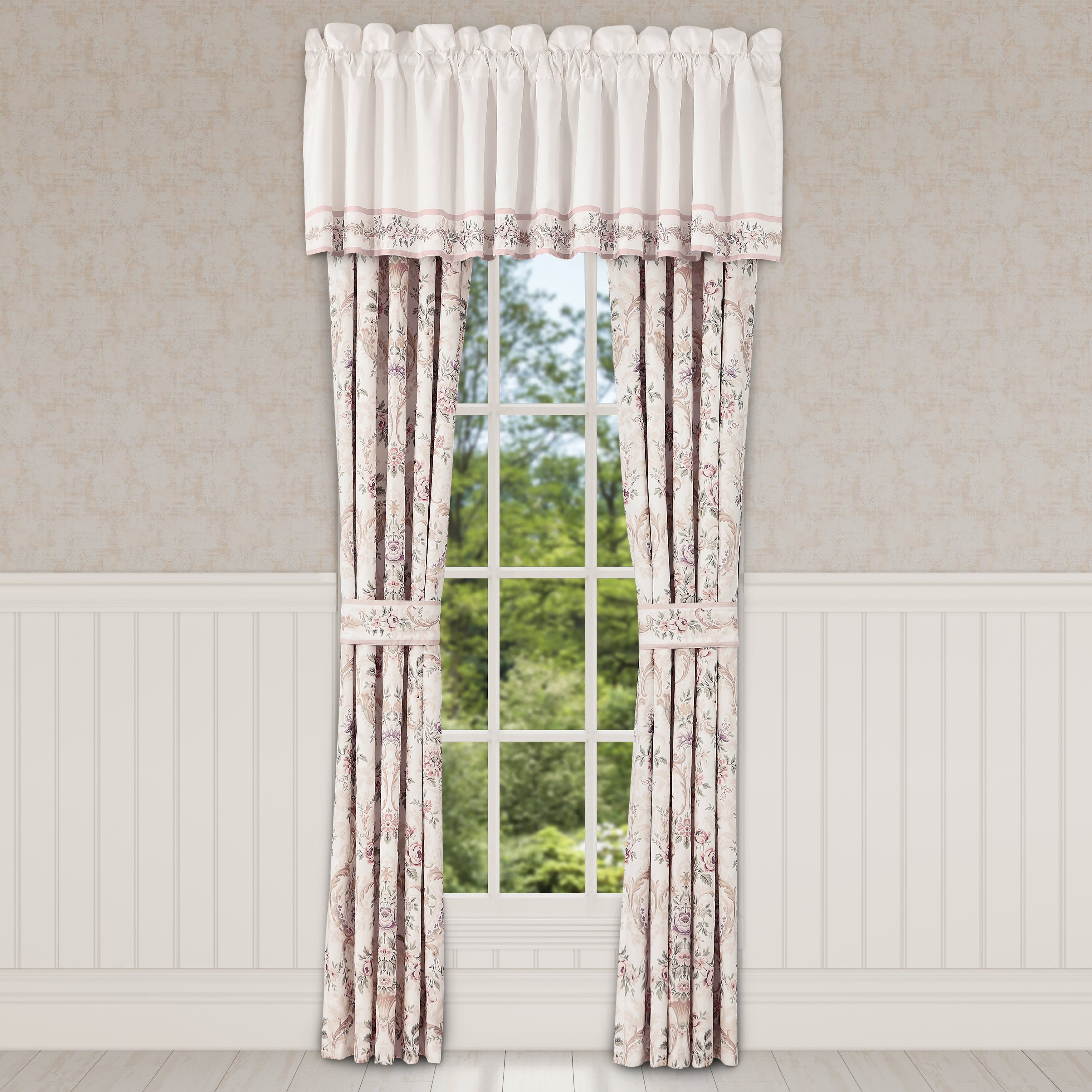 Avant Garden 84 Inch Window Panel Pair, BLUSH, hi-res image number 0