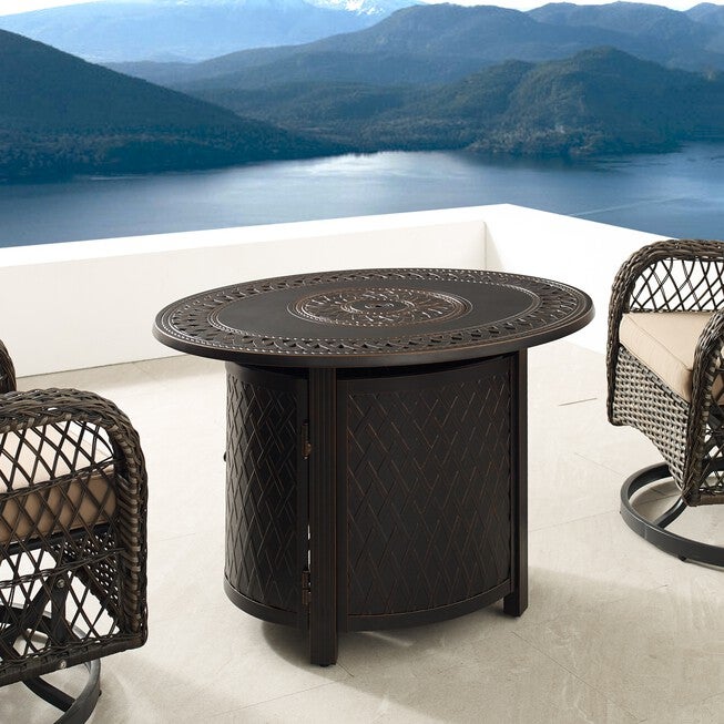 James Aluminum Oval LPG/NG Fire Pit, , alternate image number null