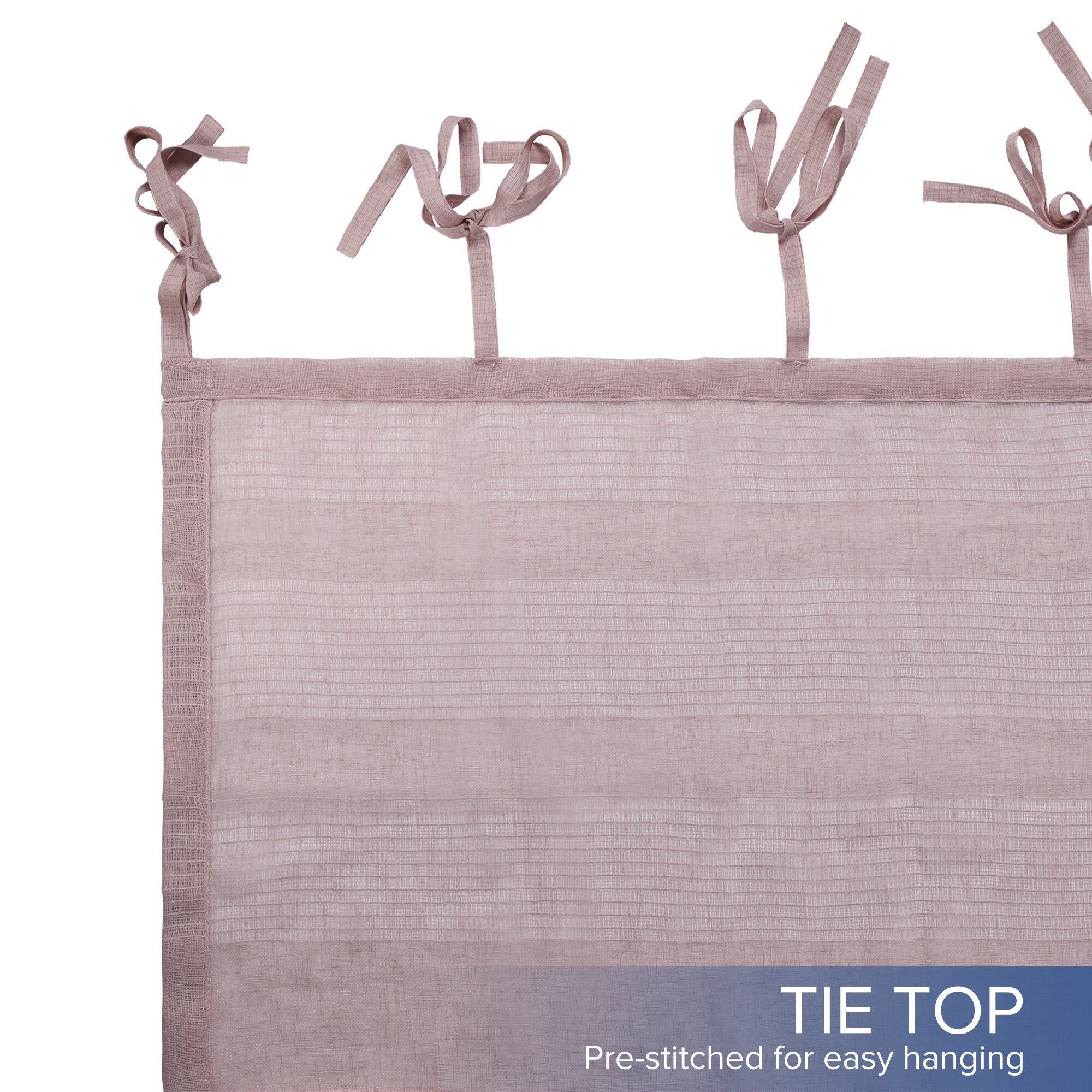 Stripe Sheer Tie Top Panel Pair, LAVENDAR, alternate image number 3
