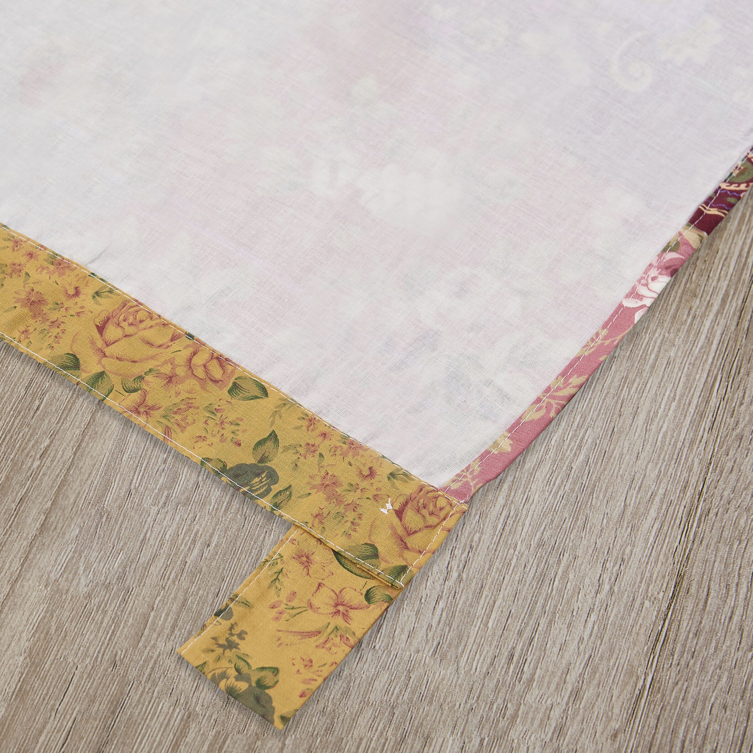 Antique Rose 100% Cotton Window Treatment Valance Curtains, MULTI, on-hover image number 1