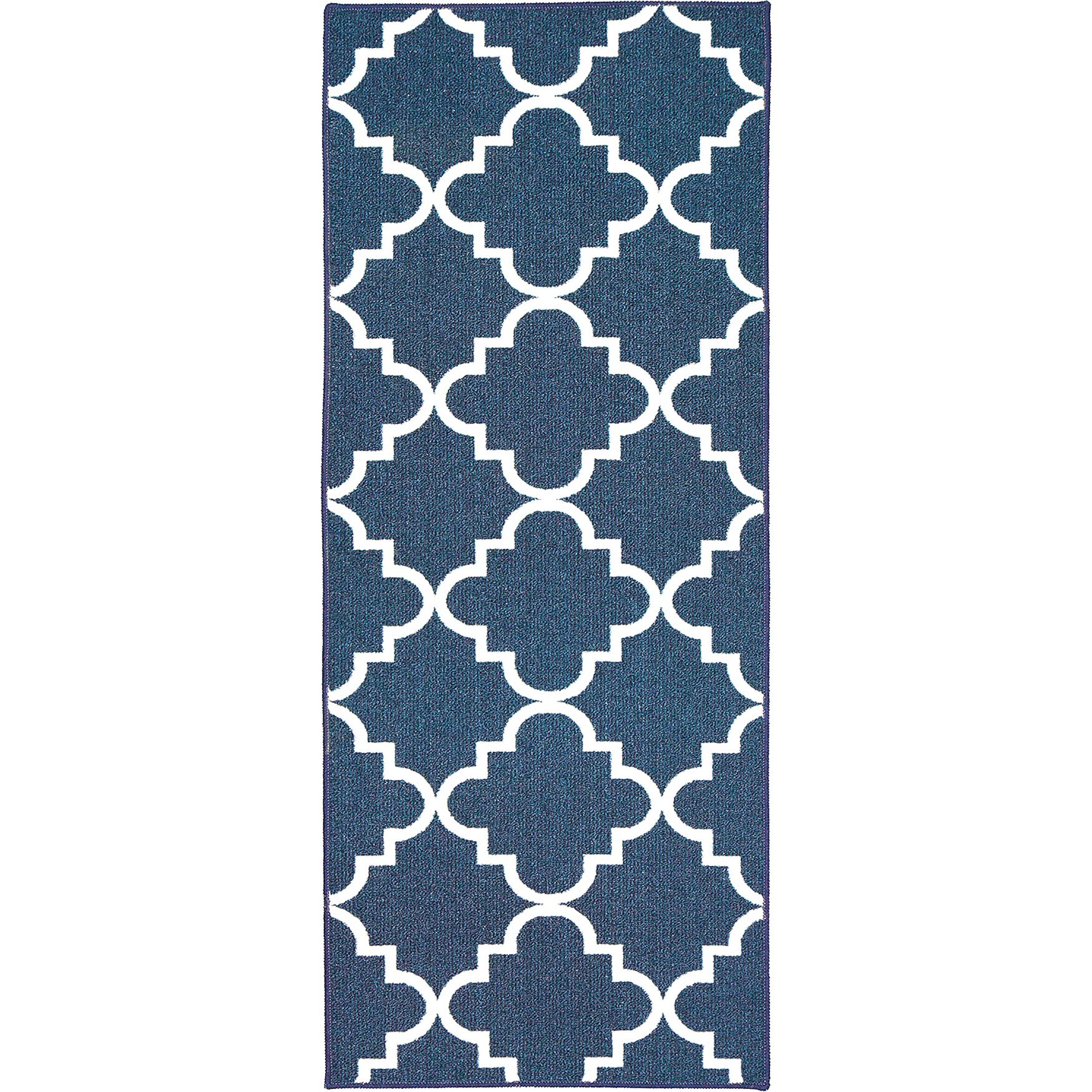 Fancy Trellis Navy 2' X 5', NAVY, hi-res image number 0