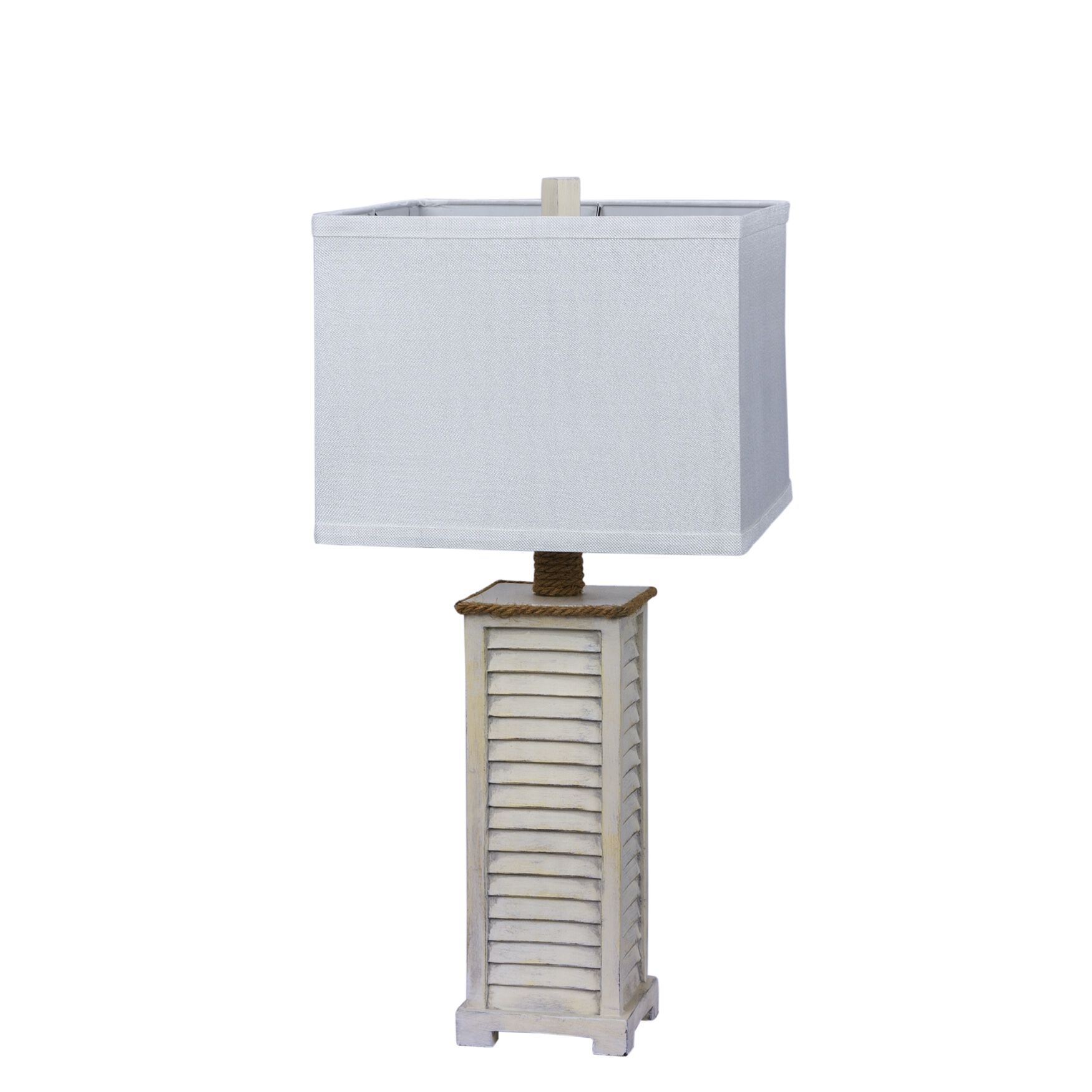 26 inches Antique Ivory Resin Table Lamp, , on-hover image number 1