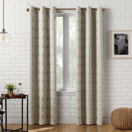 sun zero™ blackout barnett grommet panel, TAUPE, hi-res image number null