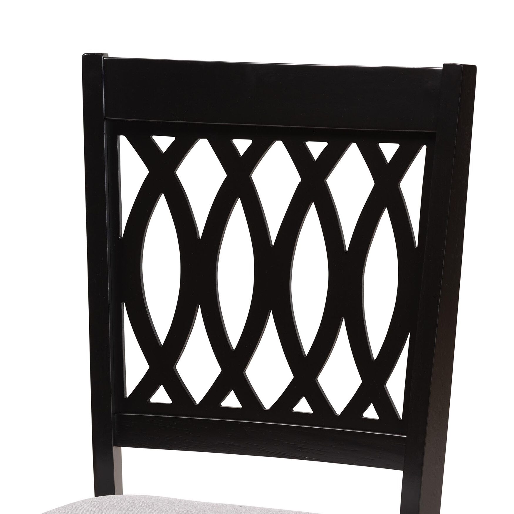 Florencia Modern Beige Fabric And Espresso Brown Finished Wood Dining Chair, , alternate image number 10