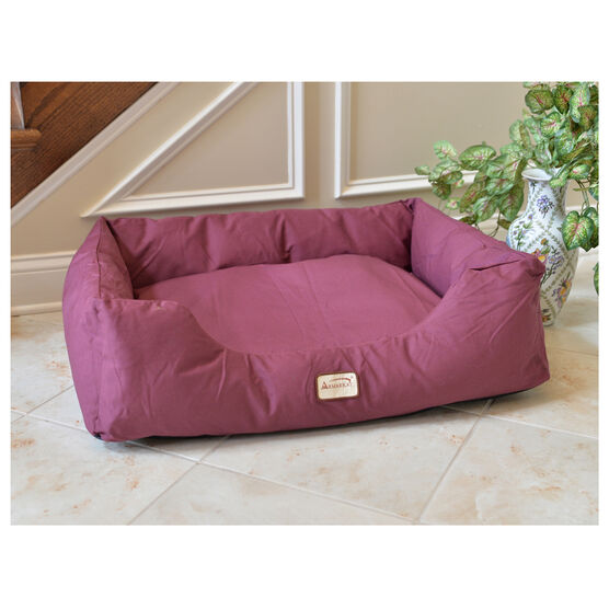 Bolstered Dog Bed, Anti-Slip Pet Bed, Burgundy, X-Large, , on-hover image number null