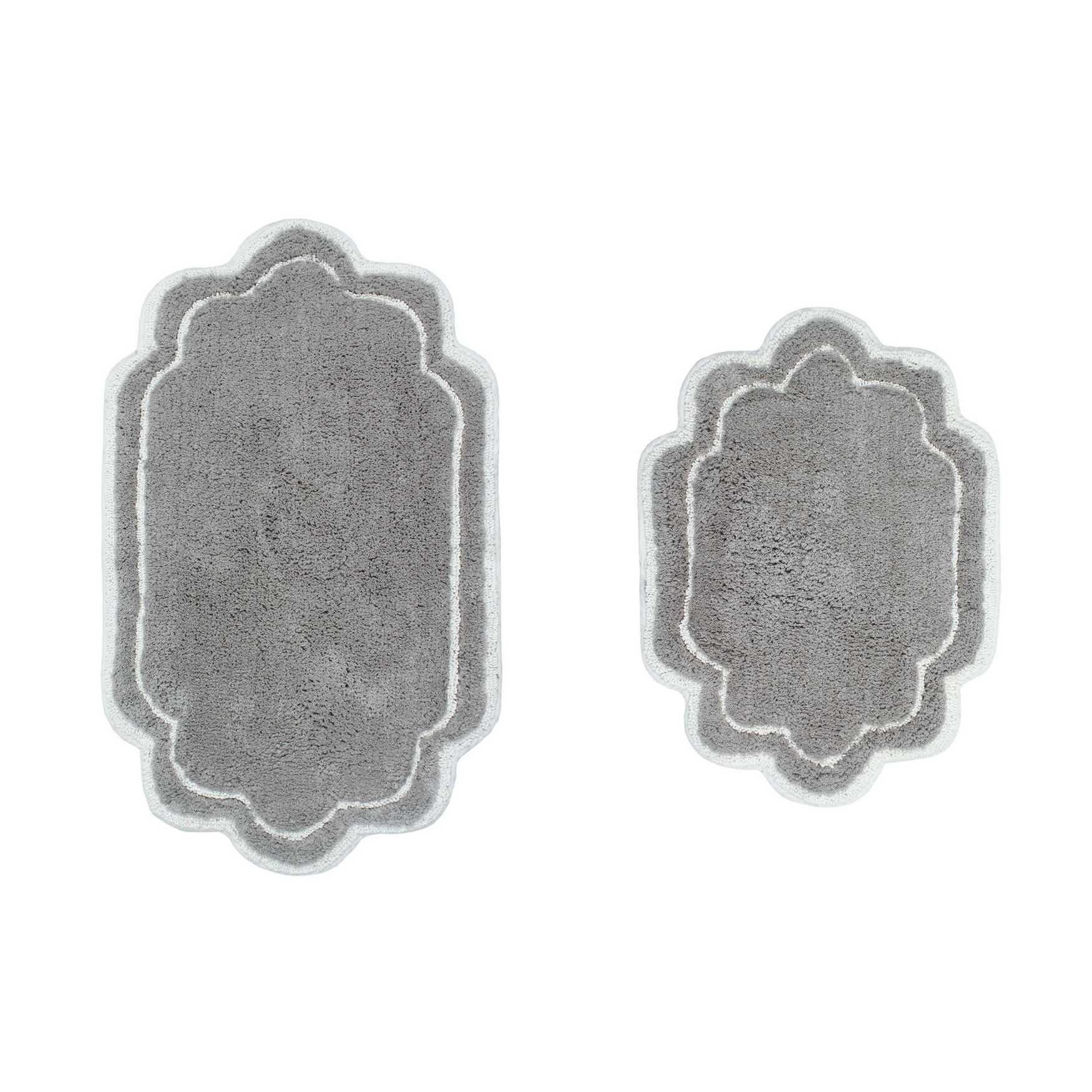 Allure 2 Piece Set Bath Rug Collection, GREY, hi-res image number 0