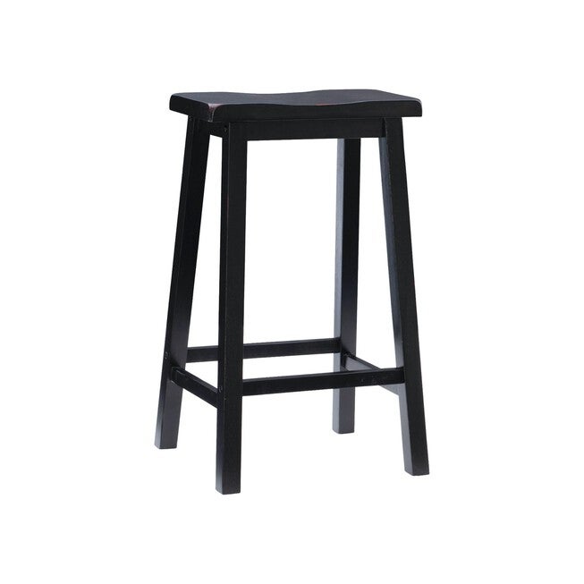 Antique Black with Sand Through Terra Cotta Bar Stool, 29 inches Seat Height, ANTIQUE BLACK, hi-res image number 0