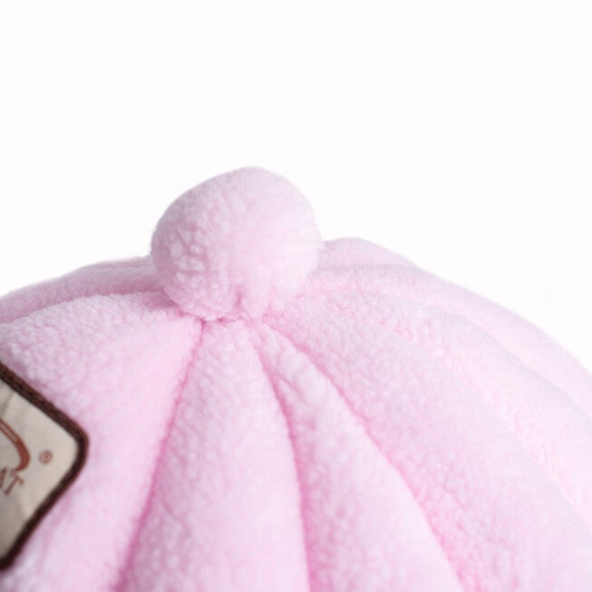 Plush Faux Fleece Cave Cat dog Bed, Soft PInk, , alternate image number 9