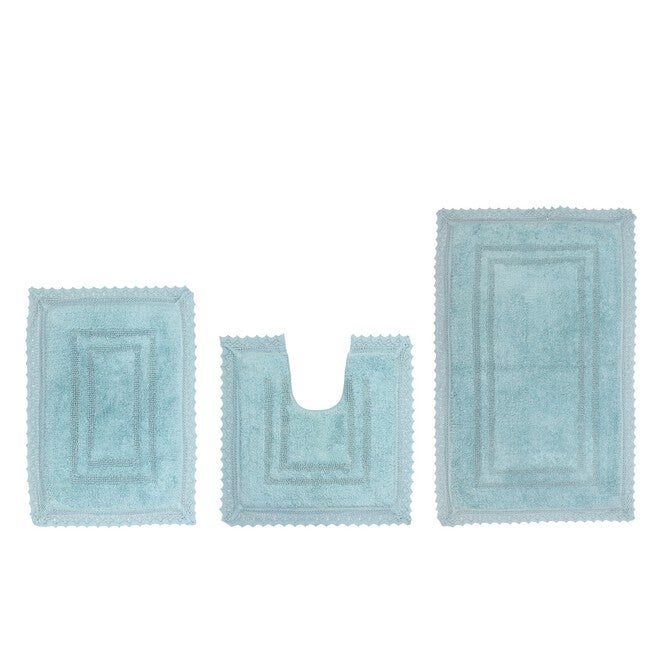 Opulent 3-Pc. Bath Mat Set, AQUA, hi-res image number null