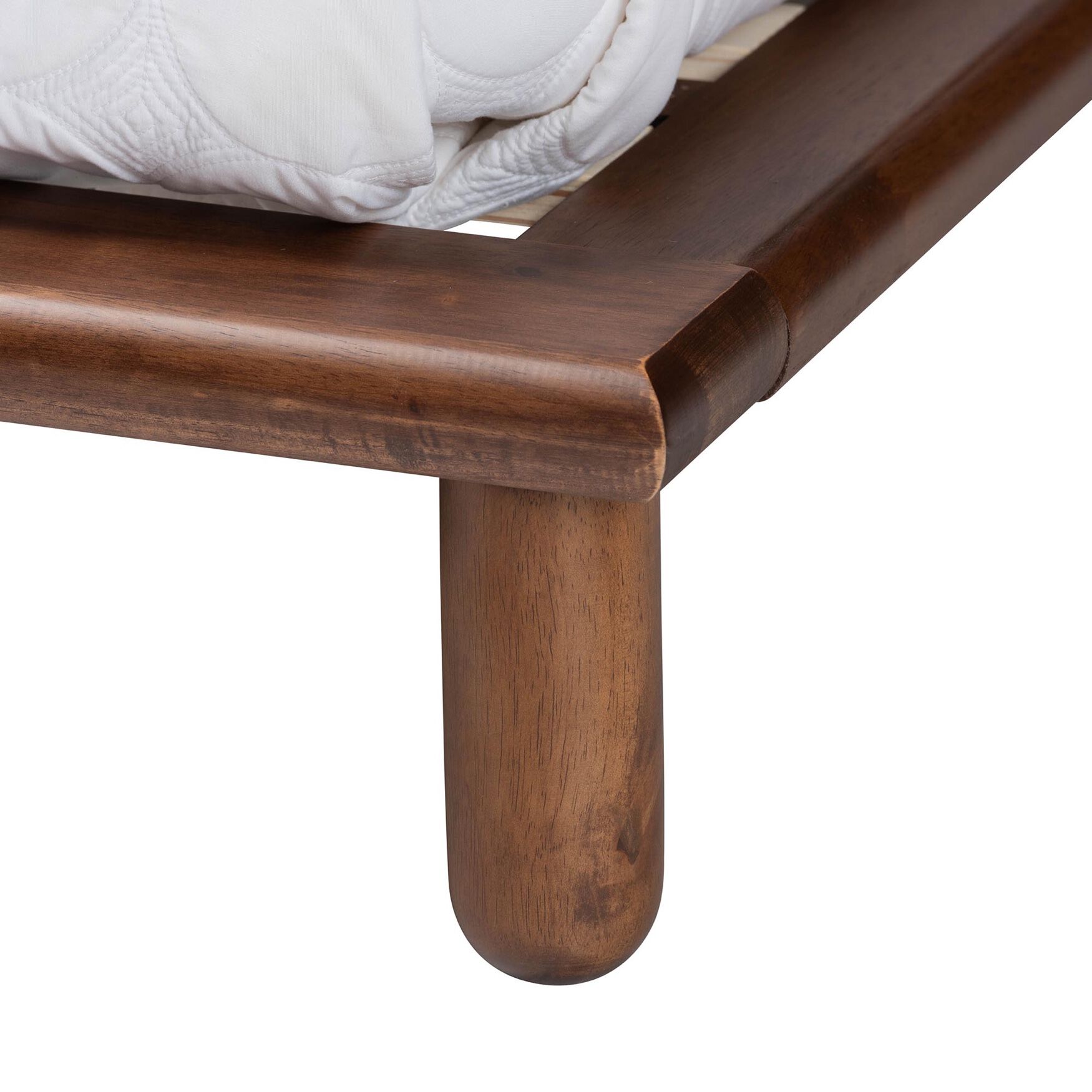 Alivia Mid-Century Modern Walnut Brown Finished Wood King Size Bed Frame, , alternate image number 3