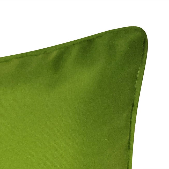 New York Botanical Garden® Indoor/Outdoor Raffia Embroidered Leaves Decorative Throw Pillow 12X20, Green Multi, , alternate image number null