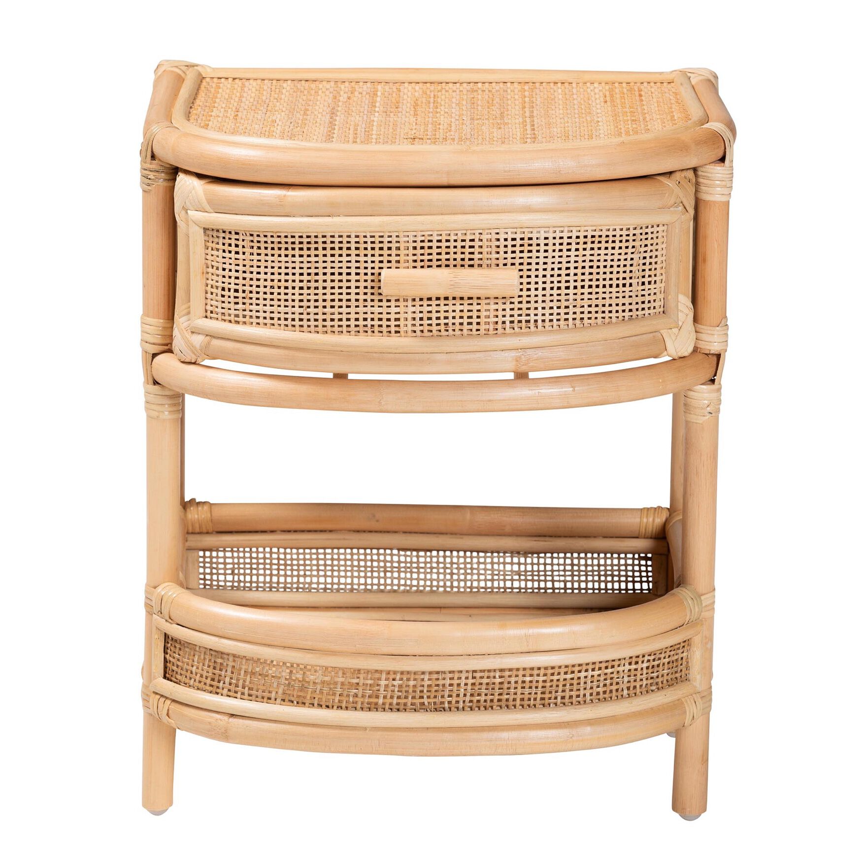 Divitia Bohemian Natural Rattan 1-Drawer Nightstand, , alternate image number 8