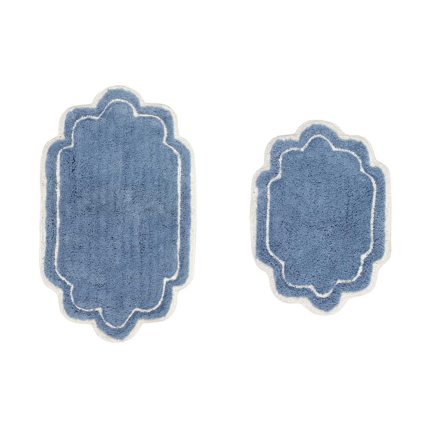 Allure 2 Piece Set Bath Rug Collection, BLUE, hi-res image number 0
