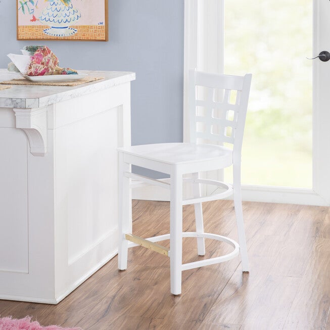 Lola Counter Stool White Set of 2, , alternate image number 8