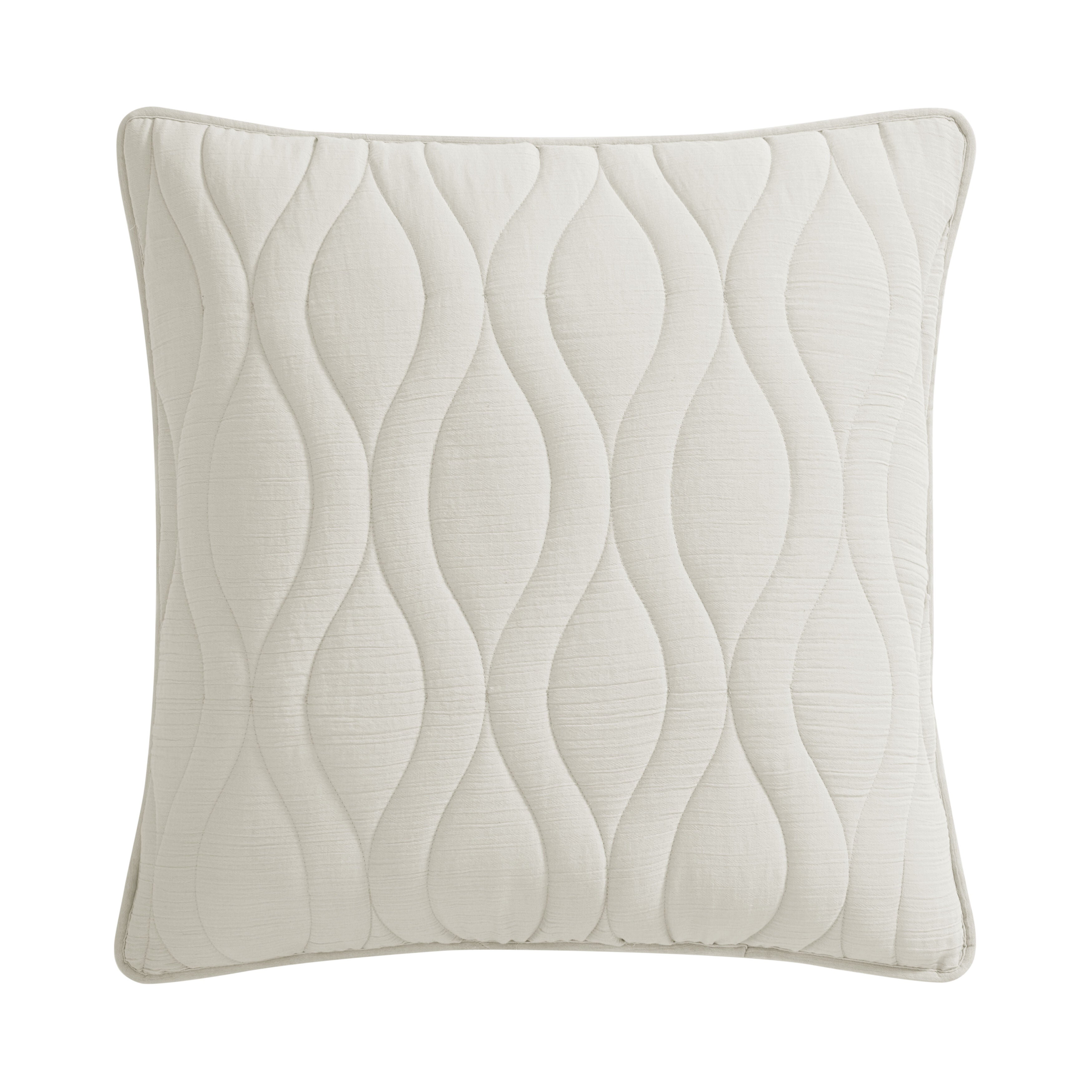 Cove Euro Quilted Sham, GREY, alternate image number 2
