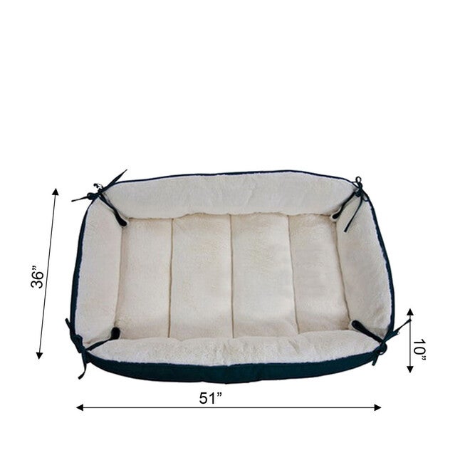 Pet Bed & Mat, Luxury soft Dog Cushion, Laurel Green/Ivory, X-Large, , alternate image number null
