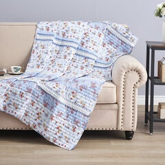 Betty Floral Quilted Throw Blanket