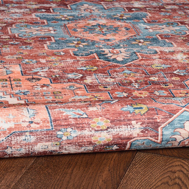 Washable Carter Rust/Ivory Rug, , alternate image number null