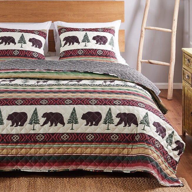 Yosemite Campfire Quilt Set, RED, hi-res image number null