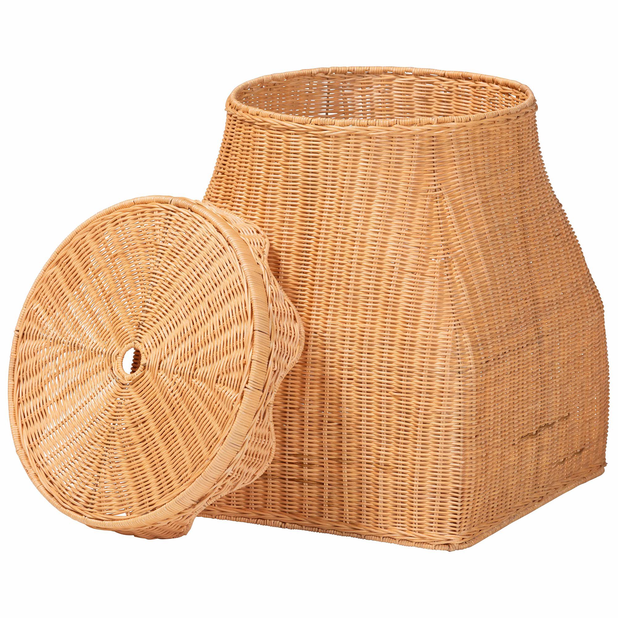 Ada Natural Rattan Laundry Hamper, HONEY, alternate image number 3