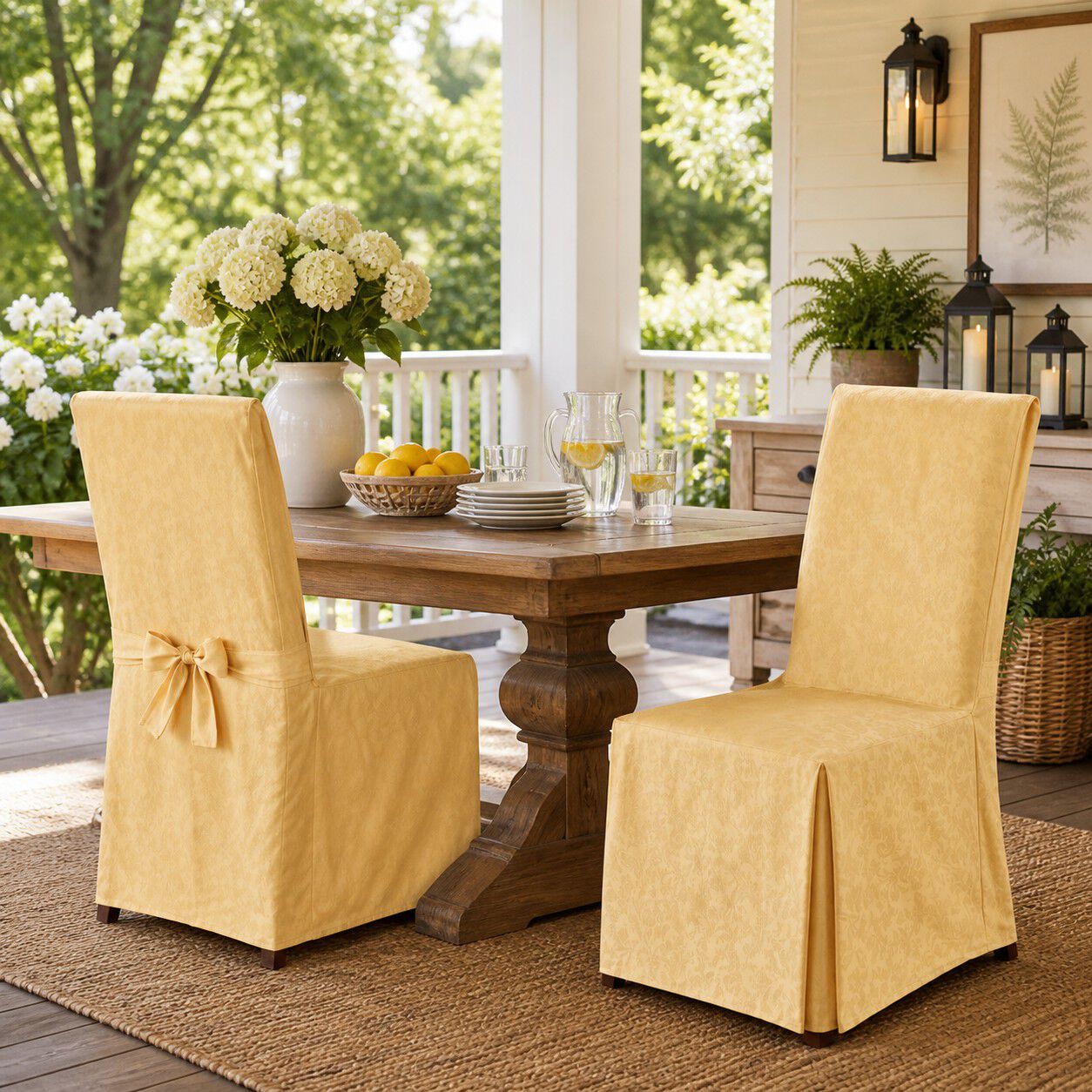 Damask Set of 2 Chair Covers