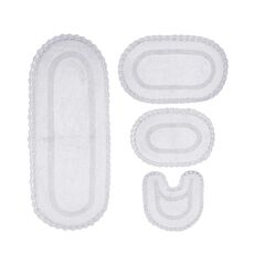 Hampton Crochet 4 Piece Bath Rug Collection
