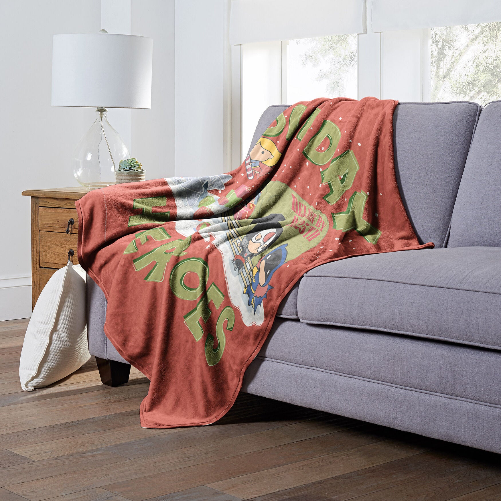 Wb Dc Justice League Loading Up Gifts Silk Touch Throw, , alternate image number 3