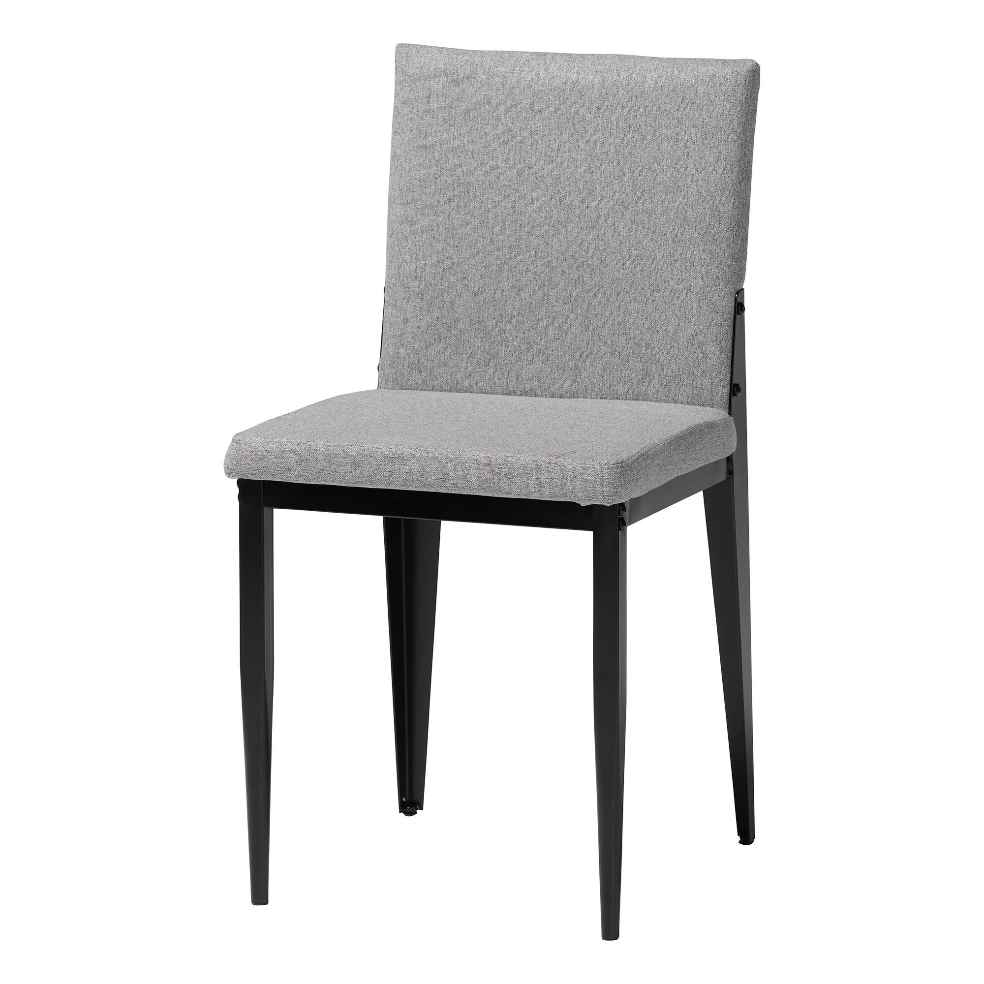 Bishop Industrial Fabric and Metal Dining Chair, GREY, alternate image number 2