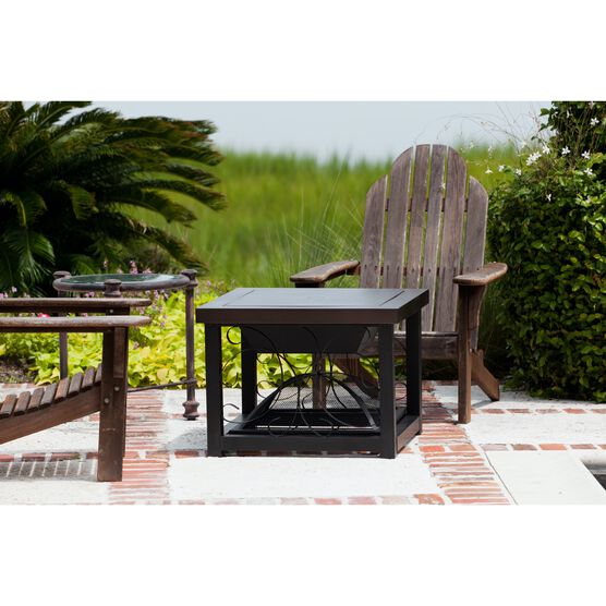Hammer Tone Bronze Finish Cocktail Table Fire Pit, , alternate image number null
